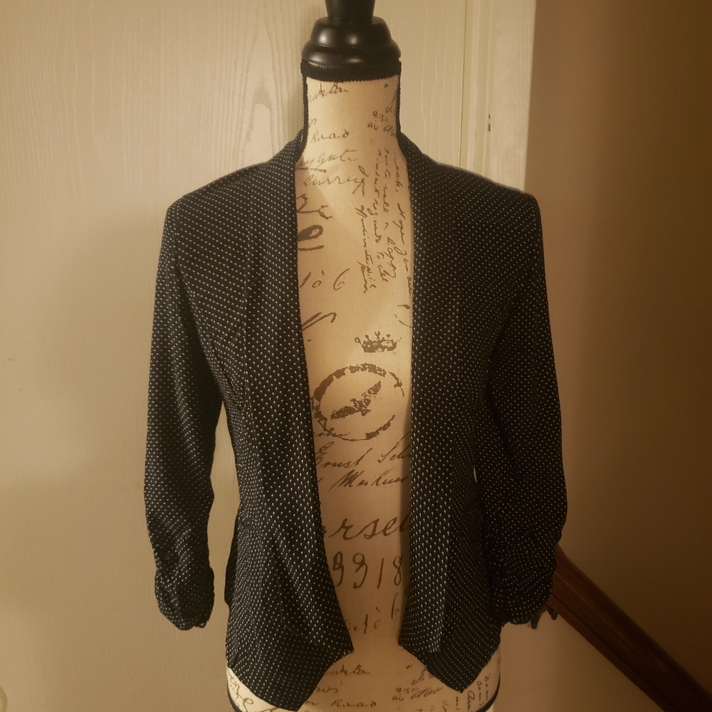 Polka dot 3/4 sleeve jacket